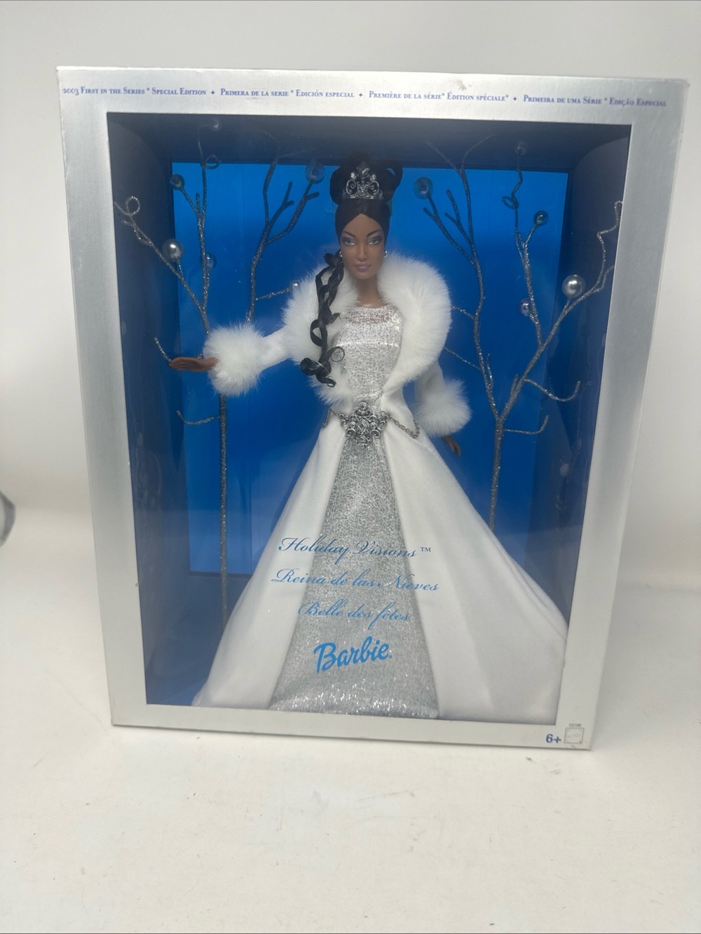 Barbie White and Silver Holiday Gown Doll